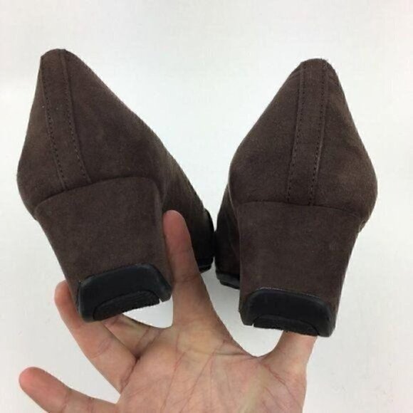 Unisa Heels Size 7.5 Chocolate Brown Buckle Loafer - Picture 7 of 9